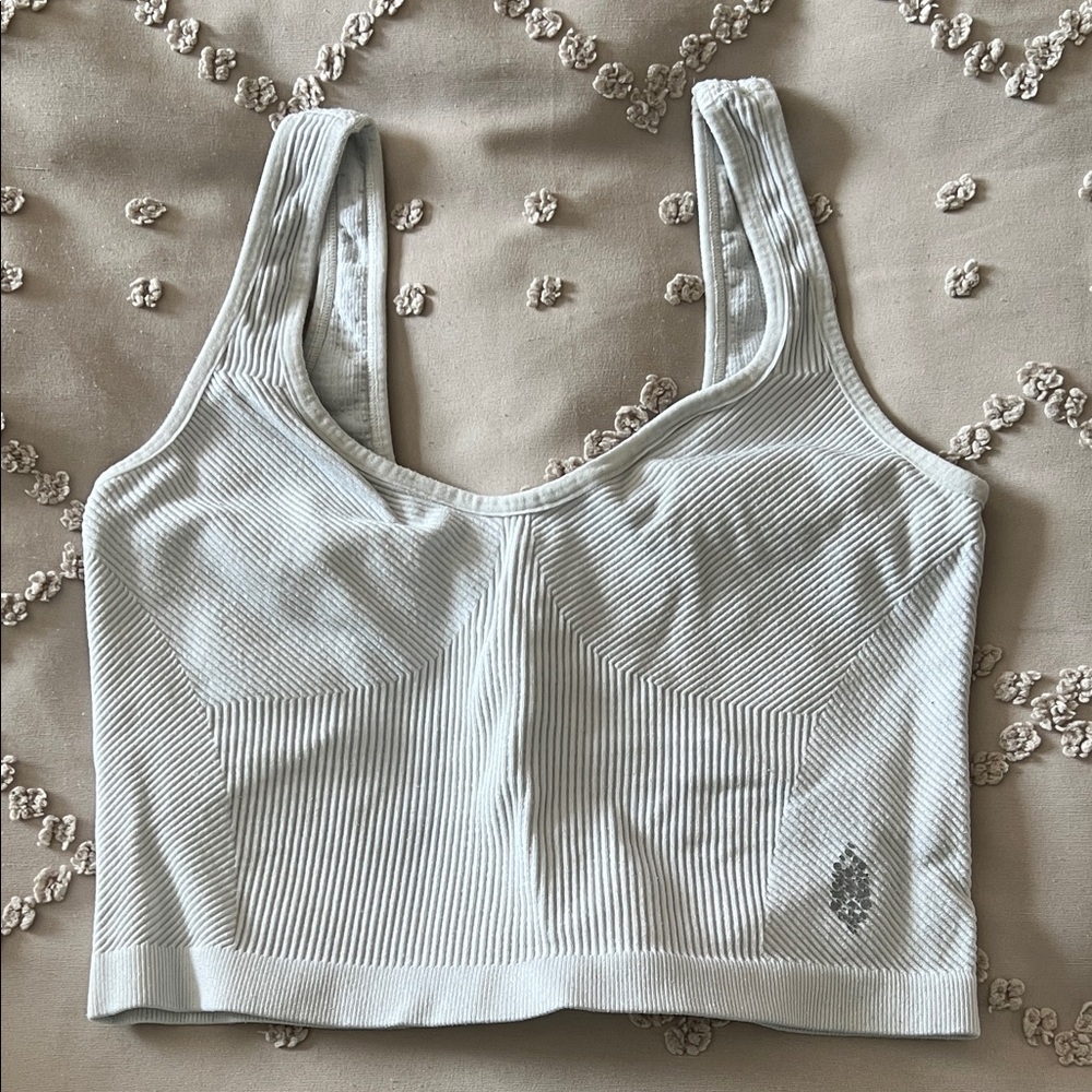 FP Movement by Free People White Ribbed Tank Top